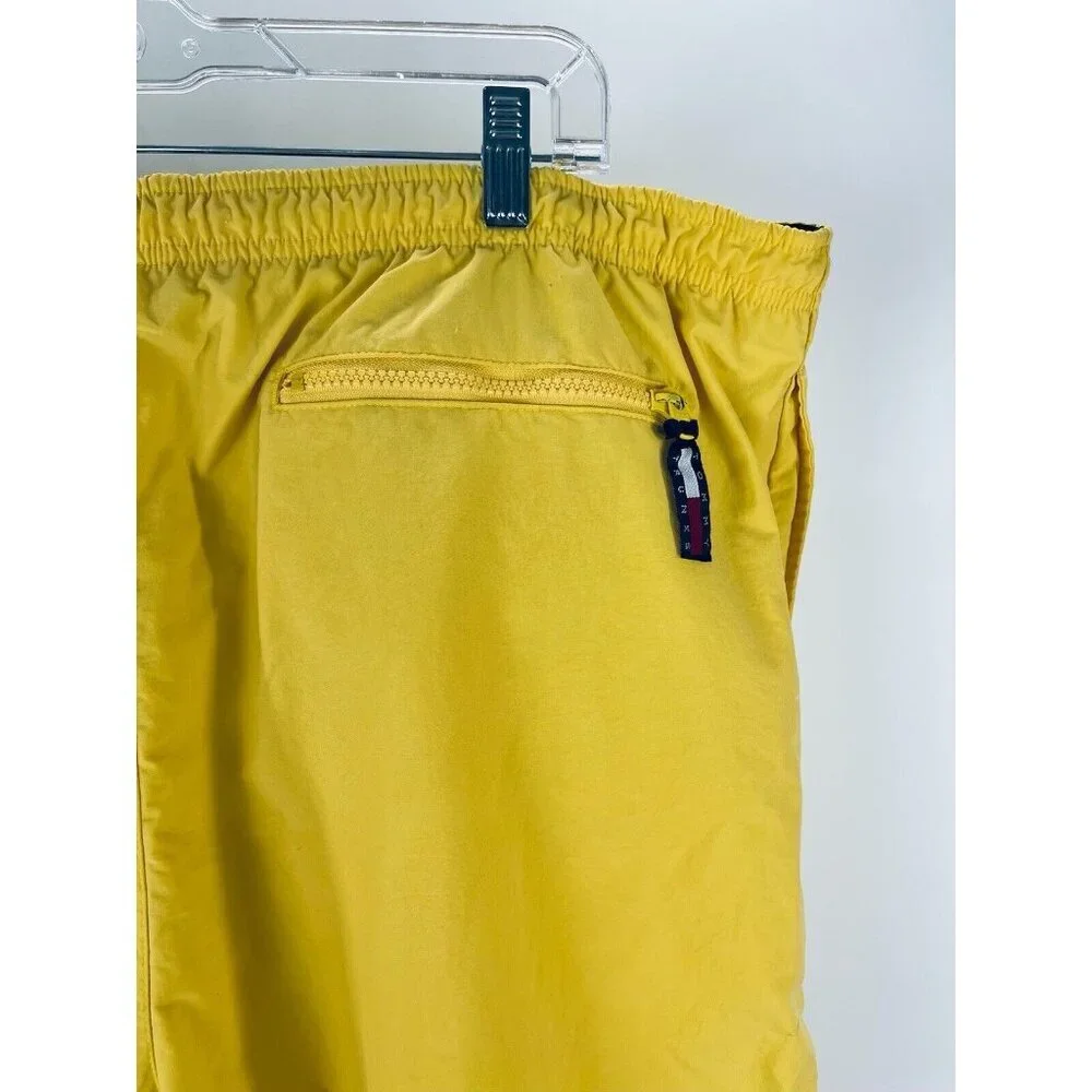 Tommy Hilfiger Athletics Men's size XL Yellow Swim Shorts Spellout Trunks